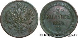 RUSIA 3 Kopecks aigle bicéphale 1864 Ekaterinbourg