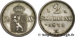 NORVÈGE 2 Skilling Charles XV 1871 
