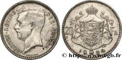 BELGIQUE 20 Franken (Francs) Albert Ier légende Flamande position A 1934 
