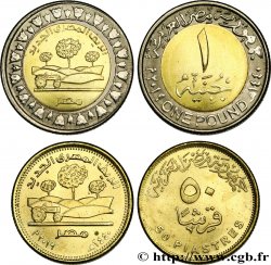 ÉGYPTE Lot 50 Qirsh et 1 Pound (Livre) nouvelle campagne égyptienne AH 1440 2019 