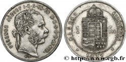 HONGRIE 1 Forint François-Joseph tête laurée 1877 Kremnitz