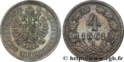 AUTRICHE 4 Kreuzer aigle bicéphale 1861 Vienne