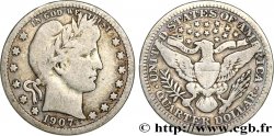 ÉTATS-UNIS D&nbsp;AMÉRIQUE 1/4 Dollar Barber 1907 Philadelphie