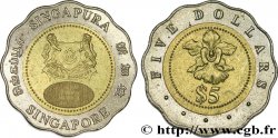 SINGAPOUR 5 Dollars Orchidée Miss Joaquim 2000 Singapour SPL 