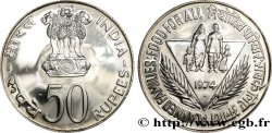 INDIA 50 Proof Roupies FAO 1974 