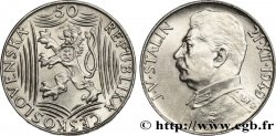 CZECHOSLOVAKIA 50 Korun 70e anniversaire de Staline 1949 