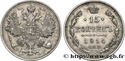 RUSSIA 15 Kopecks aigle bicéphale 1914 Saint-Petersbourg