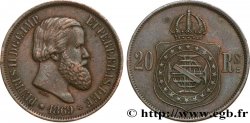 BRAZIL 20 Réis Pierre II 1869 
