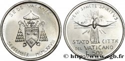 VATICAN AND PAPAL STATES 500 Lire second Sede Vacante Colombe et armes du cardinal Jean Villot 1978 Rome