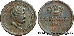 ITALIE - ROYAUME DES DEUX-SICILES 10 Tornesi Ferdinand II, roi de Naples et Sicile 1852 