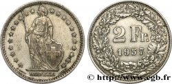 SVIZZERA  2 Francs Helvetia 1957 Berne - B