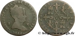 ESPAGNE 8 Maravedis Isabelle II 1844 Jubia