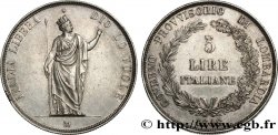 ITALY - LOMBARDY 5 Lire Gouvernement provisoire de Lombardie 1848 Milan