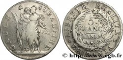 ITALY - SUBALPINE GAUL 5 Francs an 10 1802 Turin VF 