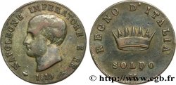 ITALY - KINGDOM OF ITALY - NAPOLEON I 1 Soldo 1810 Milan