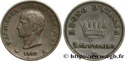 ITALY - KINGDOM OF ITALY - NAPOLEON I 3 Centesimi 1812 Milan