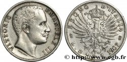 ITALY 2 Lire Victor Emmanuel III 1907 Rome