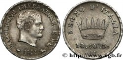 ITALY - KINGDOM OF ITALY - NAPOLEON I 10 Soldi 1811 Milan