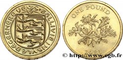 GUERNSEY 1 Pound (Livre) armes / fleur 1981  fST 