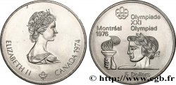 CANADA 5 Dollars JO Montréal 1976 torche olympique 1974 