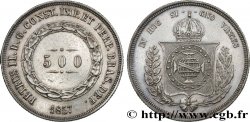 BRAZIL 500 Reis Pierre II 1857 