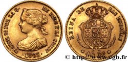 ESPAGNE - ROYAUME D ESPAGNE - ISABELLE II 40 Reales 1863 Barcelone TTB+ 