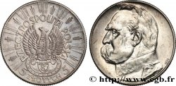POLEN 5 Zlotych Joseph Pilsudski, 20e anniversaire de la fondation de la Ligue des fusiliers polonais 1934 Varsovie VZ 