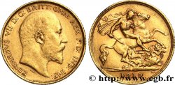 ORO, PALADIO Y PLATINO INVERSIÓN 1/2 Souverain Edouard VII 1910 Sydney MBC 