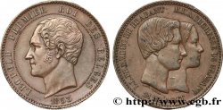 BELGIQUE 10 Centimes Mariage du Duc et de la Duchesse de Brabant 1853 Bruxelles SUP 