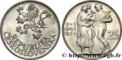 TCHÉCOSLOVAQUIE 25 Korun 10e anniversaire de la libération 1955  SPL 