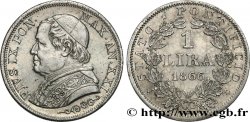 VATICAN ET ÉTATS PONTIFICAUX 1 Lire Pie IX type grand buste an XXI 1866 Rome SUP/SPL 