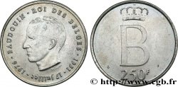 BELGIQUE 250 Francs jubilé d’argent du roi Baudouin légende française 1976 Bruxelles