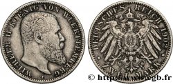 GERMANIA - WÜRTEMBERG 2 Mark Guillaume II 1902 Stuttgart