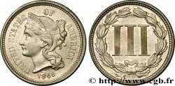 ÉTATS-UNIS D AMÉRIQUE 3 Cents 1865 Philadelphie SPL 