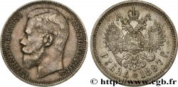 RUSSIE 1 Rouble Nicolas II 1897 Saint-Petersbourg TTB+ 