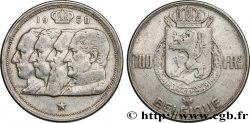 BELGIQUE 100 Francs portraits des quatre rois de Belgique, légende française 1950 