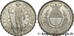 SUISSE 5 Francs, monnaie de Tir, Fribourg 1934 Le Locle SUP 