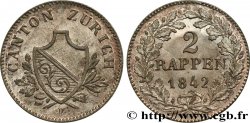 SUISSE - CANTON DE ZÜRICH 2 Rappen 1842  FDC 