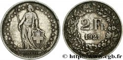 SVIZZERA  2 Francs Helvetia 1921 Berne
