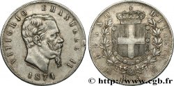 ITALIE 5 Lire Victor Emmanuel II 1874 Milan