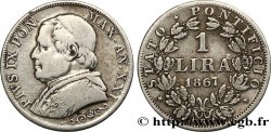 VATICAN AND PAPAL STATES 1 Lira Pie IX an XXI 1867 Rome