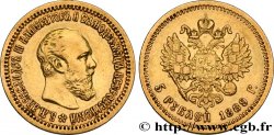 RUSSLAND 5 Roubles Alexandre III 1889 Saint-Petersbourg SS 