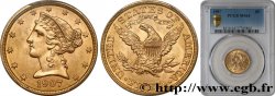 ÉTATS-UNIS D&nbsp;AMÉRIQUE 5 Dollars &nbsp;Liberty&nbsp; 1907 Philadelphie SPL64 PCGS