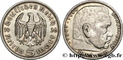 ALLEMAGNE 5 Reichsmark Maréchal Paul von Hindenburg 1936 Berlin