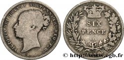ROYAUME-UNI 6 Pence Victoria 1872 