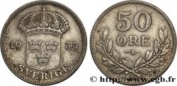 SCHWEDEN 50 Ore écu couronné - Gustave V 1939 