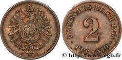 DEUTSCHLAND 2 Pfennig aigle impérial héraldique 1875 Francfort