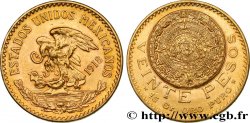 MEXIQUE 20 Pesos “Pierre du Soleil” (calendrier aztèque) 1918 Mexico