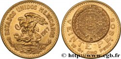MEXIQUE 20 Pesos “Pierre du Soleil” (calendrier aztèque) 1917 Mexico