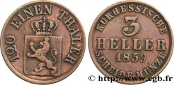 ALLEMAGNE - HESSE 3 Heller Hesse-Cassel 1859 